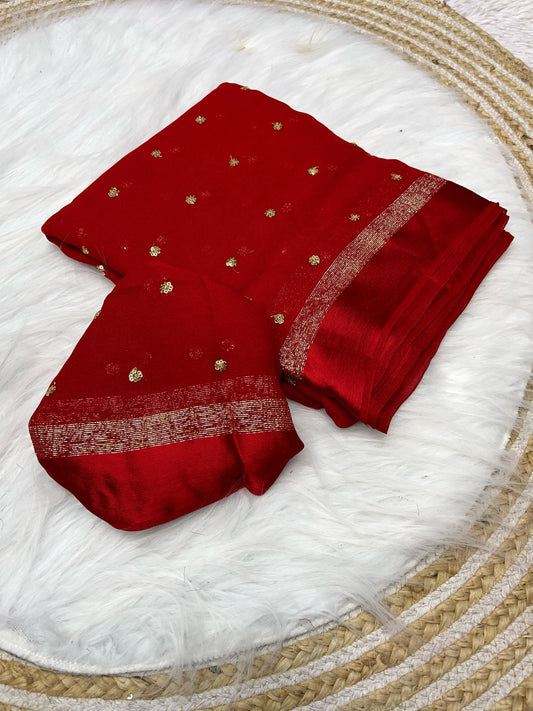 Huda - Viscose Georgette Saree saree