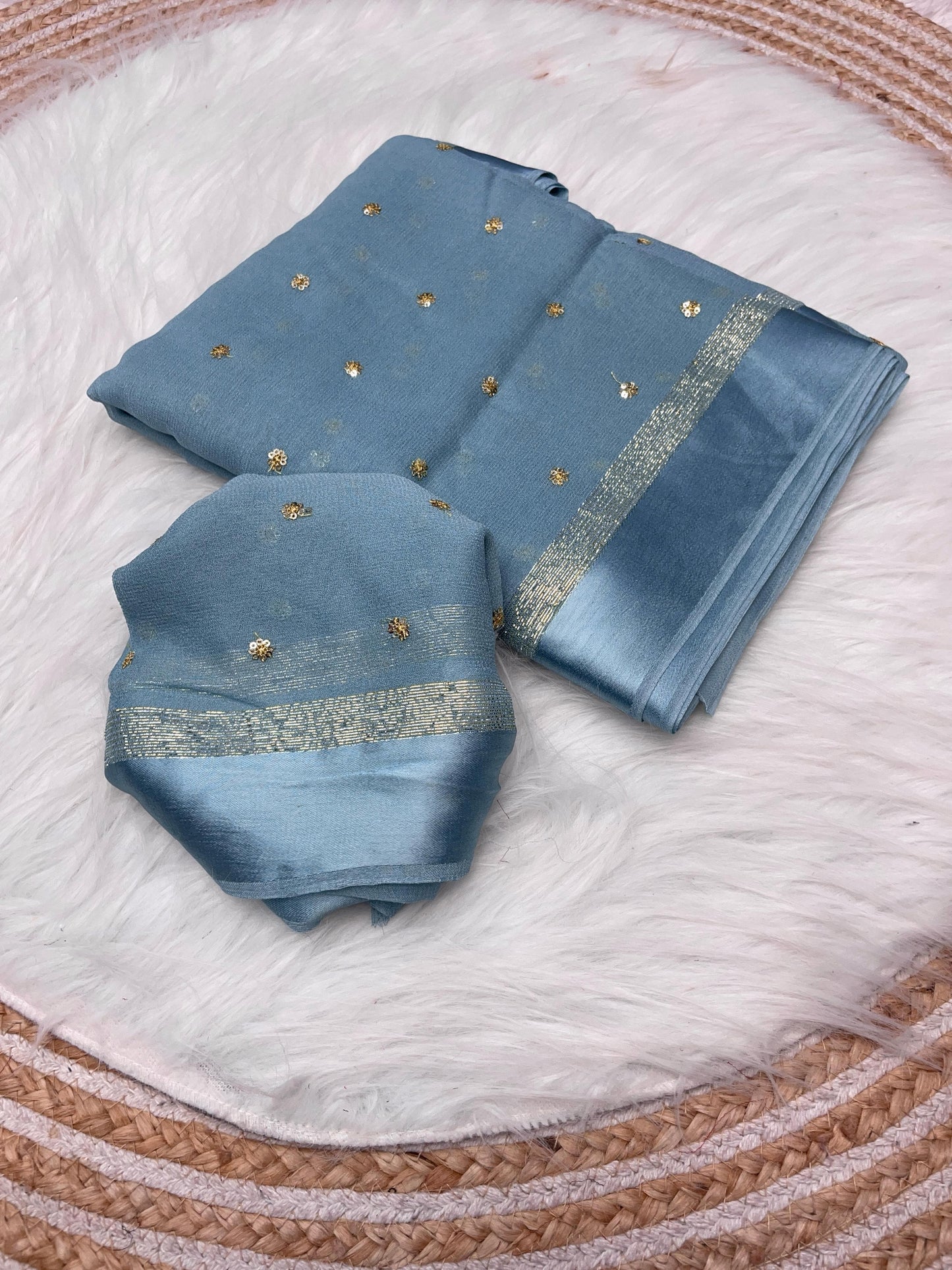 Huda - Viscose Georgette Saree saree