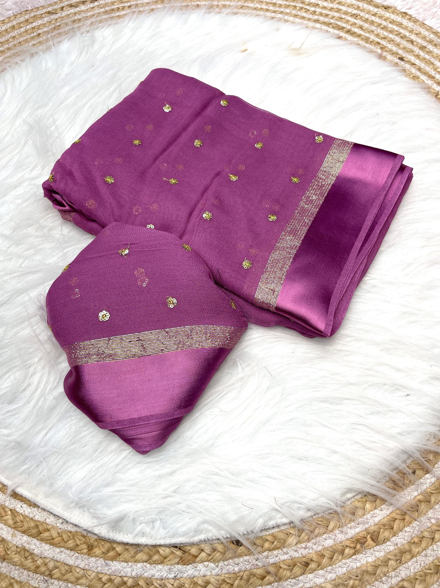 Huda - Viscose Georgette Saree saree