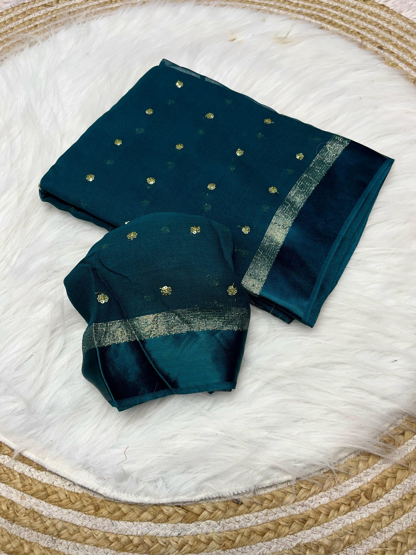 Huda - Viscose Georgette Saree saree