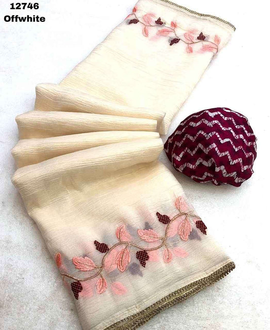 Liya - Chiffon Crush Silk Saree