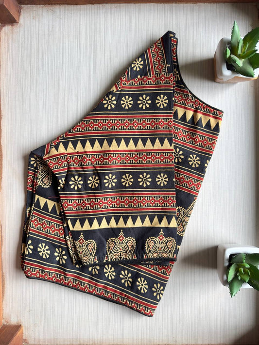 Ajrak Handblock Cotton Blouse