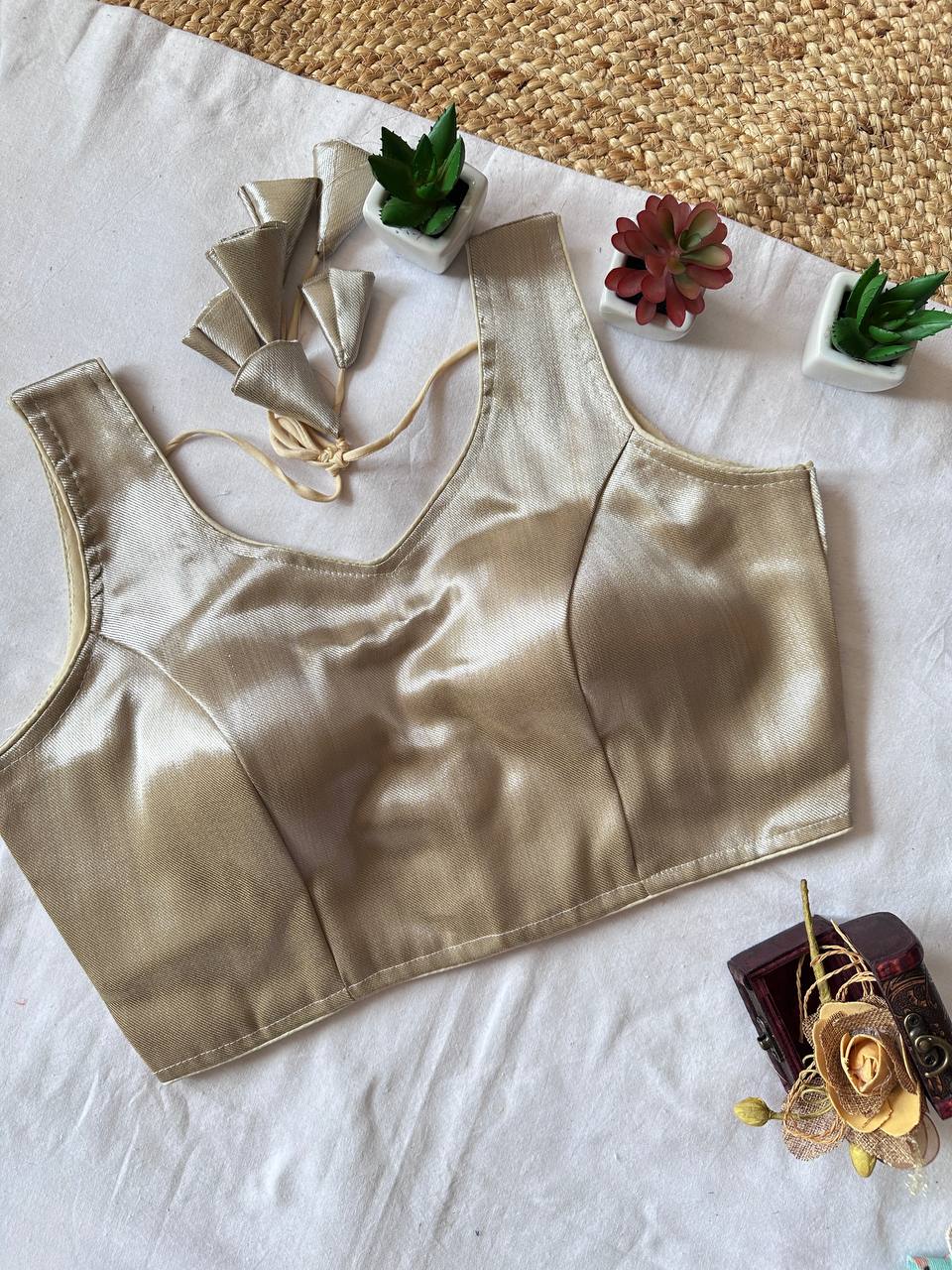 Denim Metallic Blouse