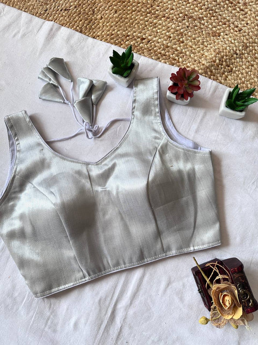 Denim Metallic Blouse