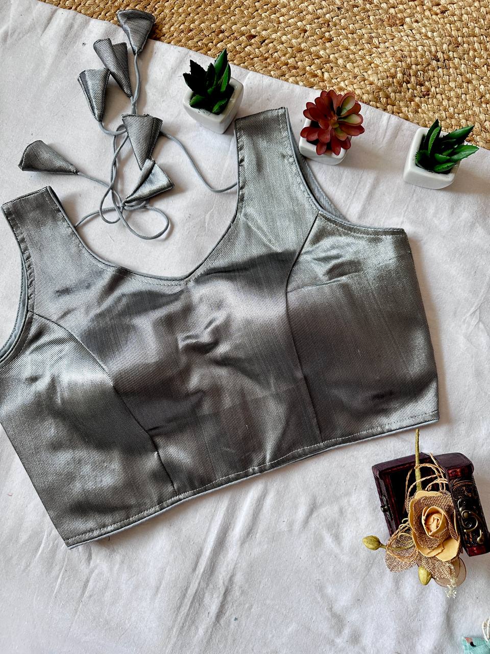 Denim Metallic Blouse