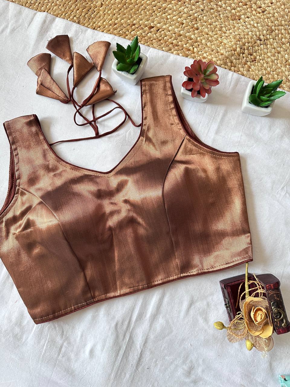 Denim Metallic Blouse