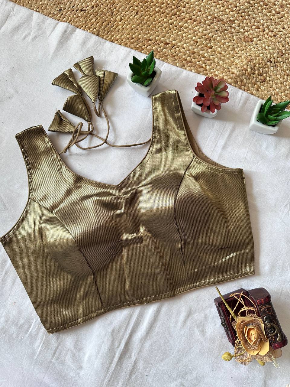 Denim Metallic Blouse