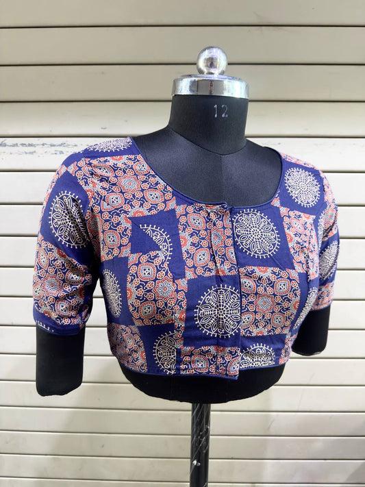 Ajrakh Handblock - Cotton Blouse