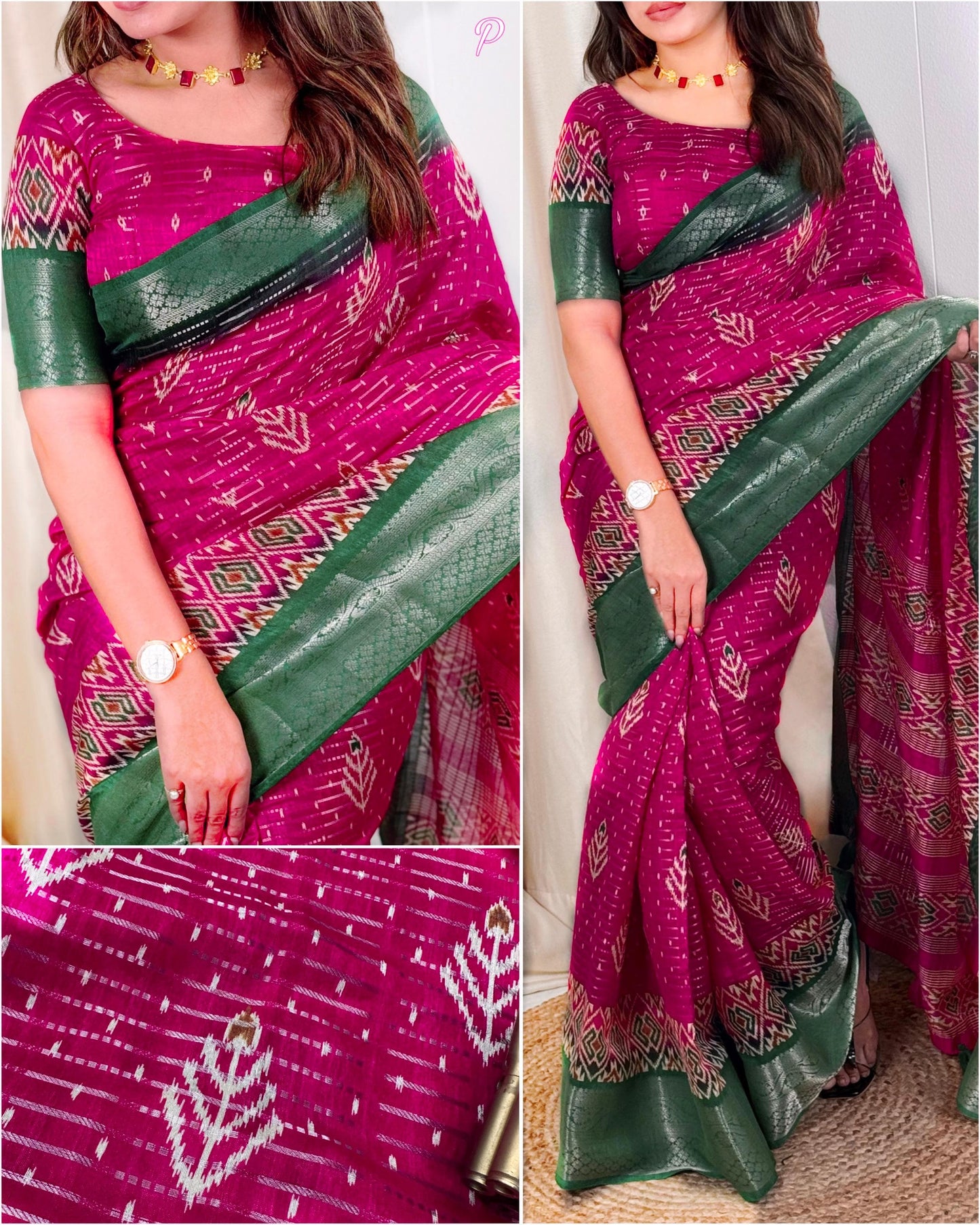 Raga - Muslin Cotton Zari Jacquard Saree
