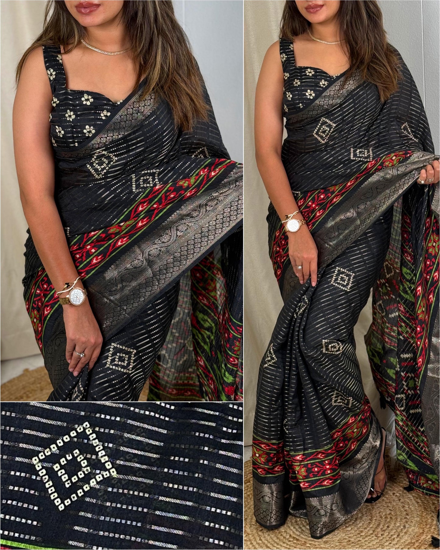 Raga - Muslin Cotton Zari Jacquard Saree
