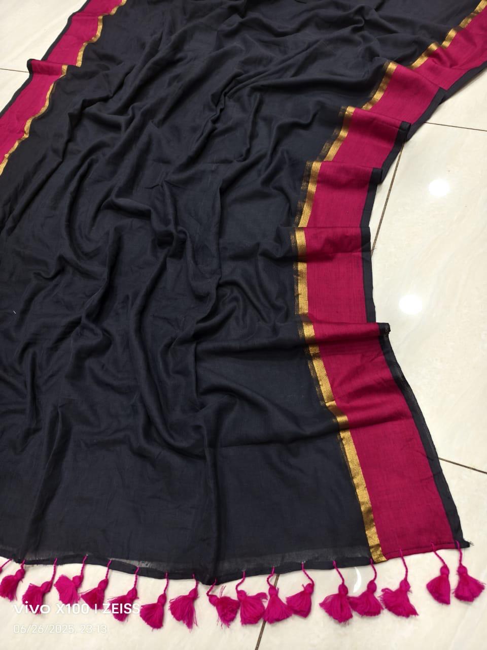 Vennila Vannam - Mul Cotton Saree