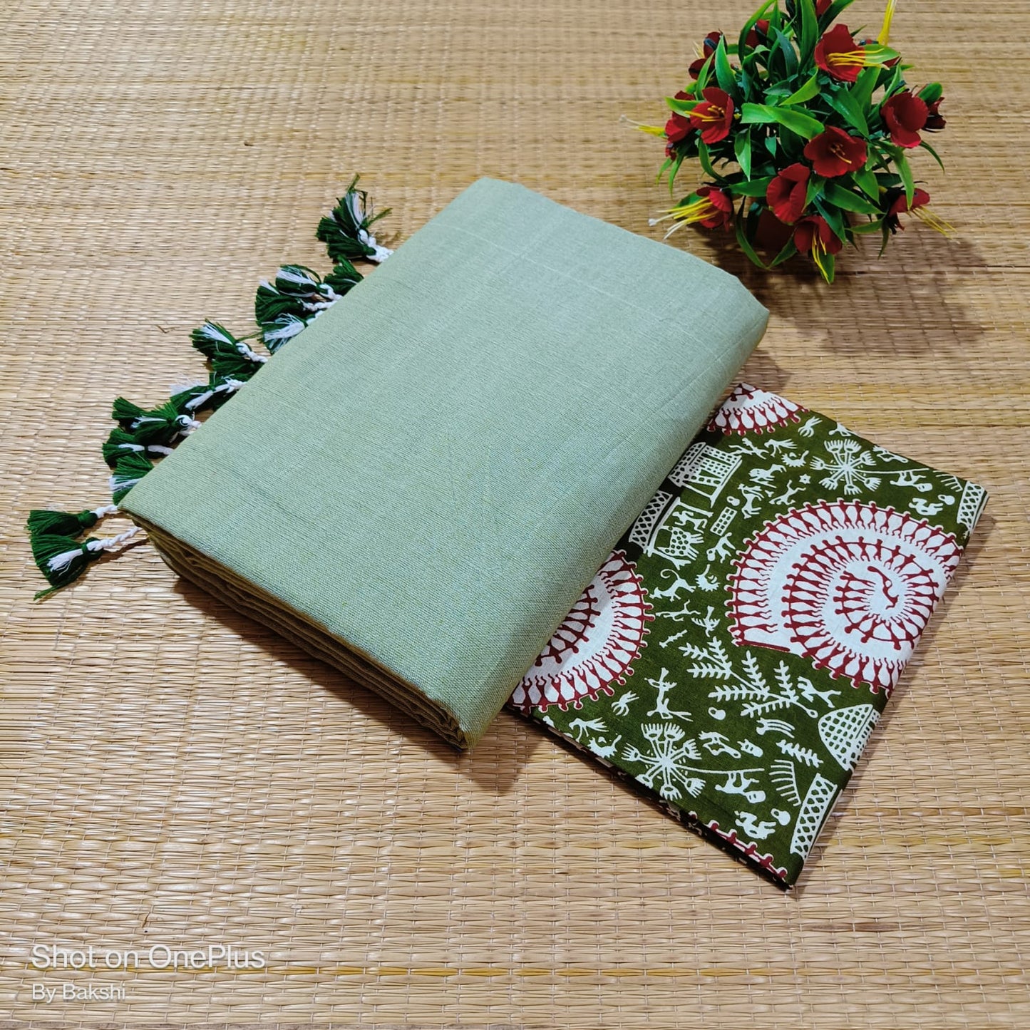 Mullai - Khadi Cotton Saree with blouse