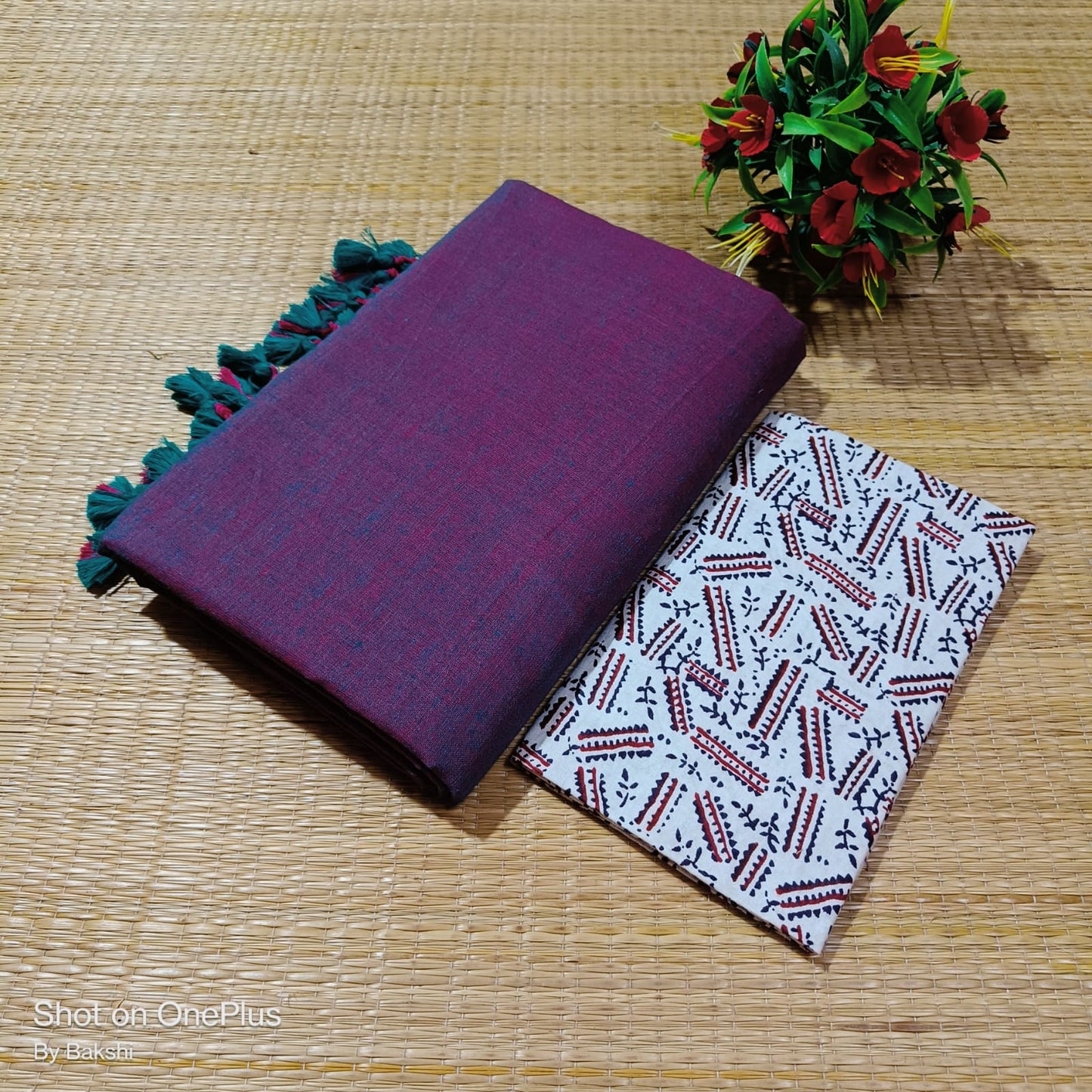 Mullai - Khadi Cotton Saree with blouse