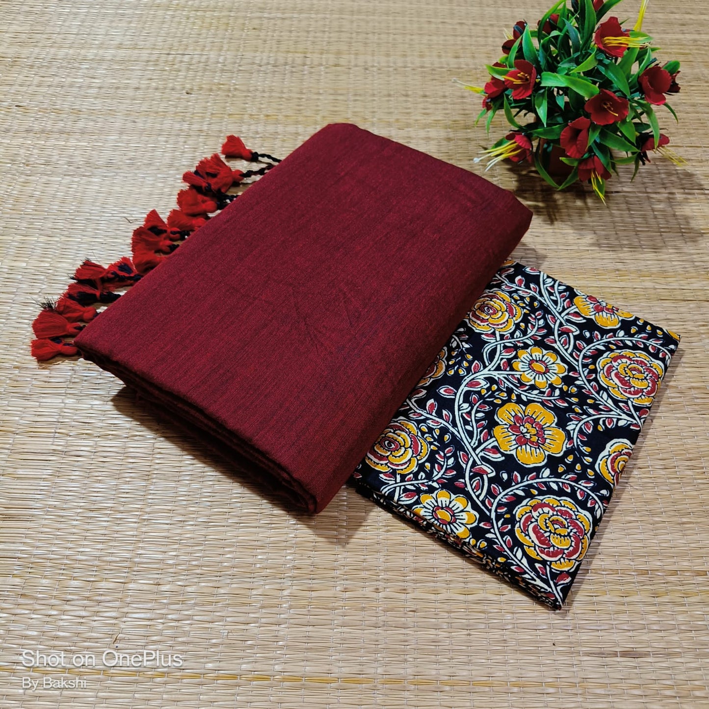 Mullai - Khadi Cotton Saree with blouse
