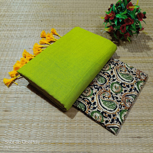 Mullai - Khadi Cotton Saree with blouse