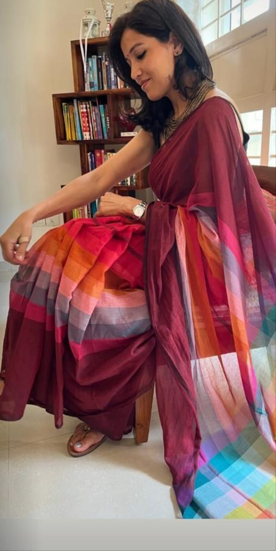 Rainbow - Mul Cotton Saree
