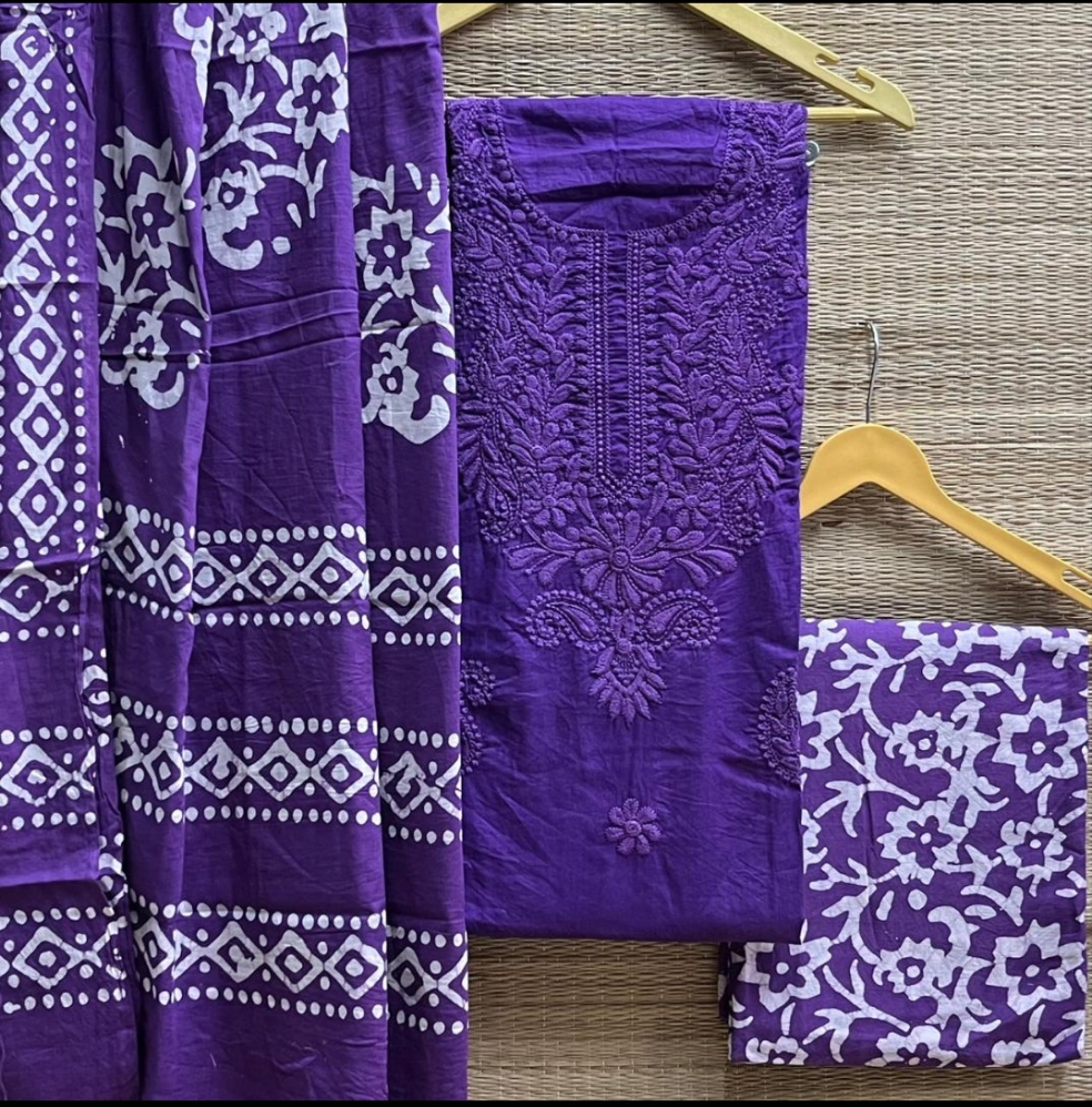 Lakhnavi - Cotton Salwar Material Unstitched