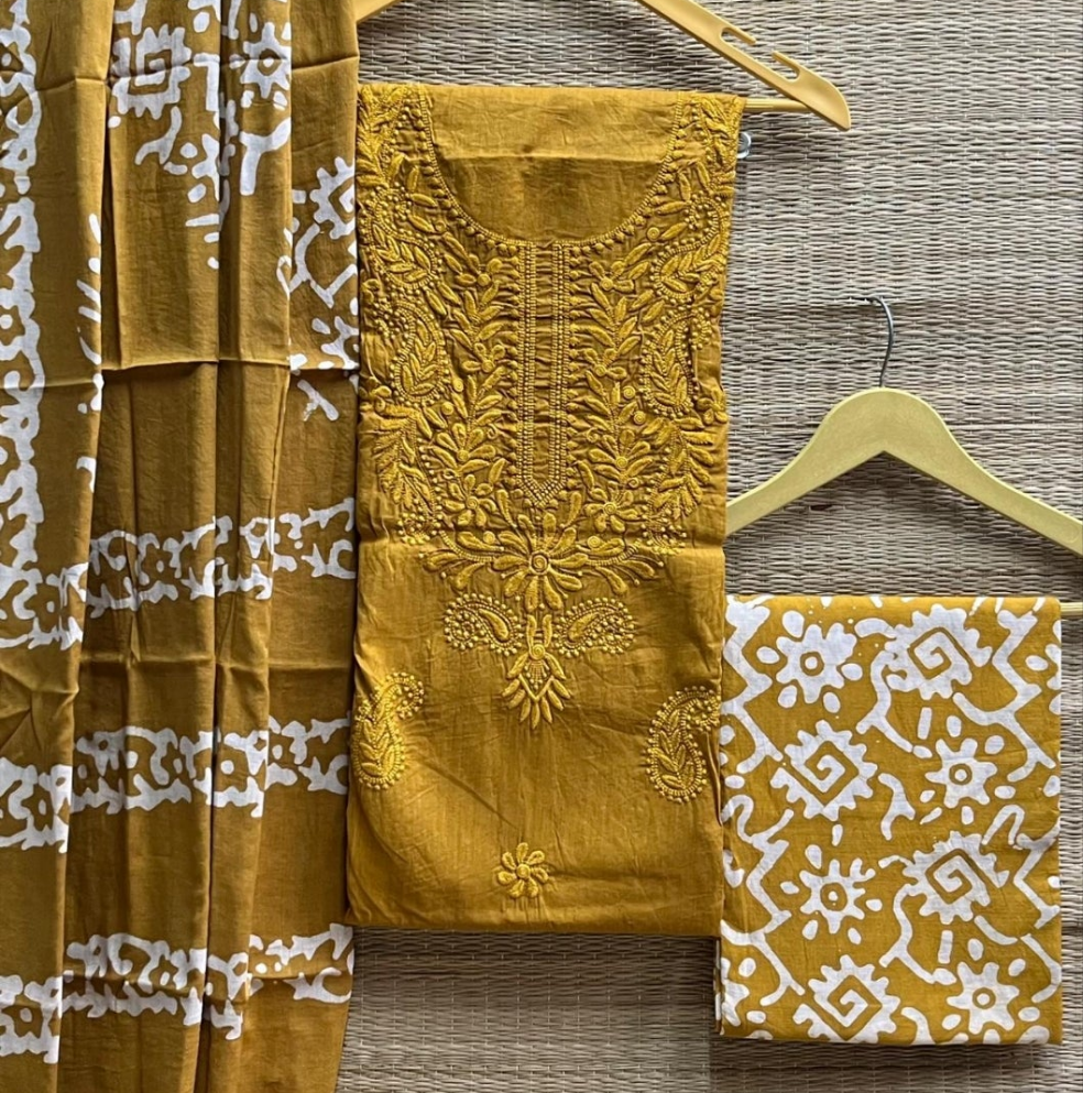 Lakhnavi - Cotton Salwar Material Unstitched