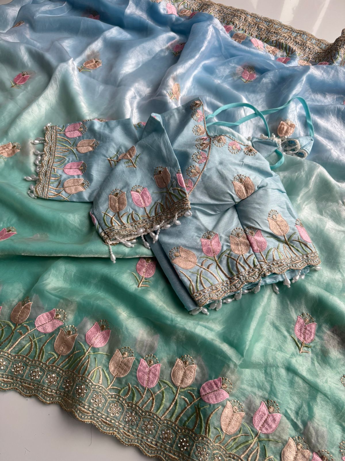 Vanna - Fendy Silk | Stitched Blouse