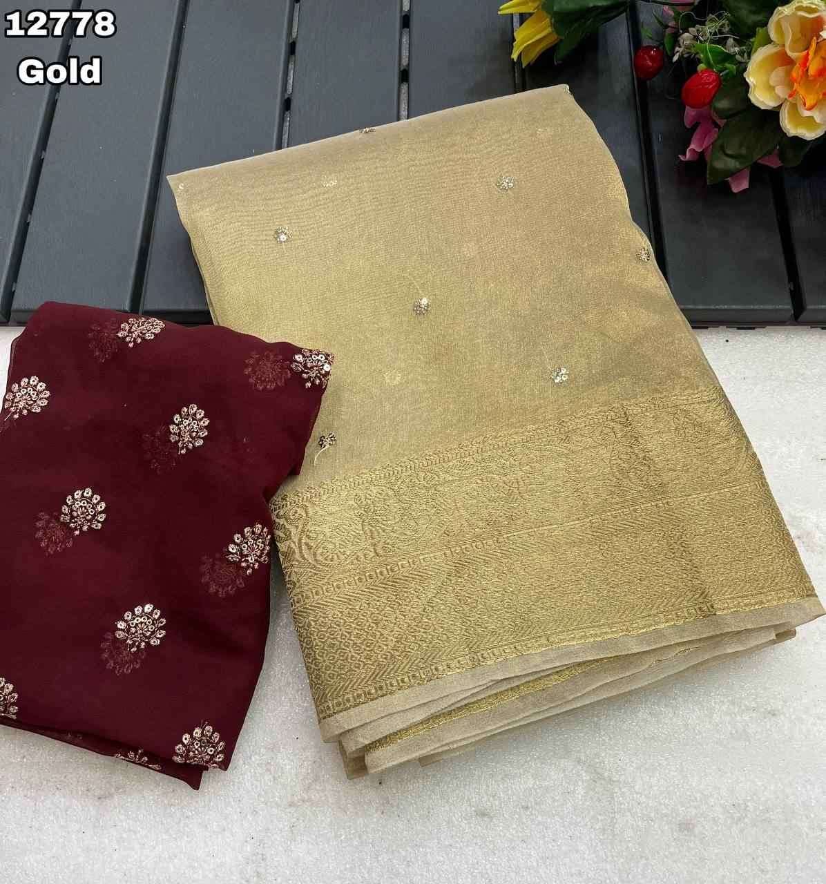 Yazhi - Tissue Silk Saree