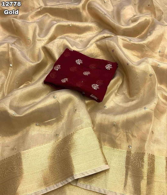 Yazhi - Tissue Silk Saree