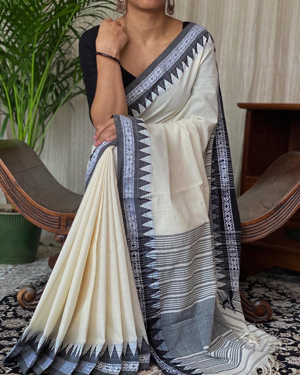 Pastel Loom - Khadi Cotton Handloom Saree