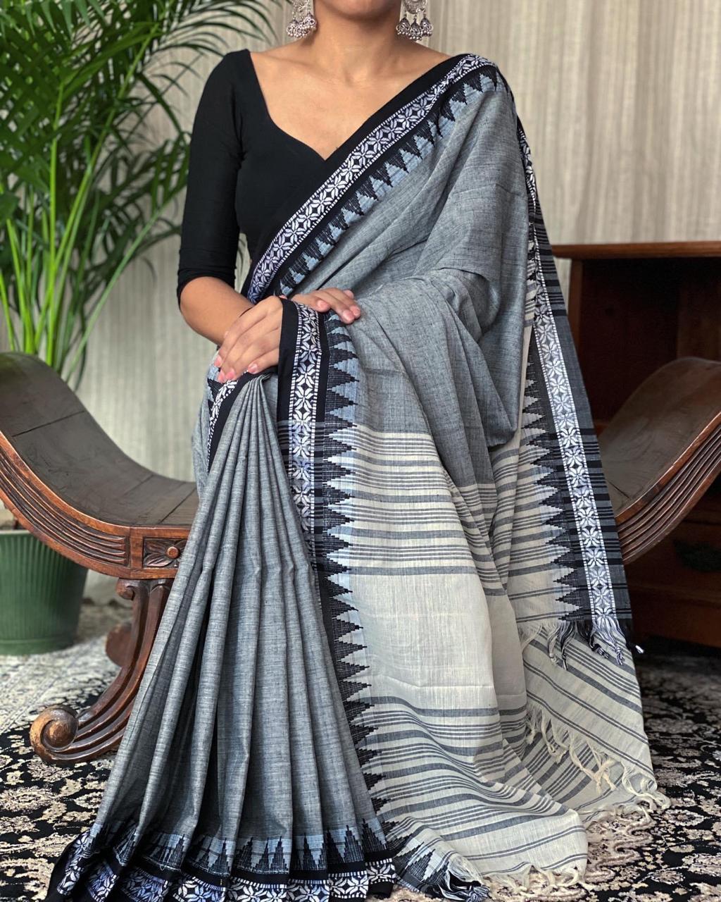 Pastel Loom - Khadi Cotton Handloom Saree