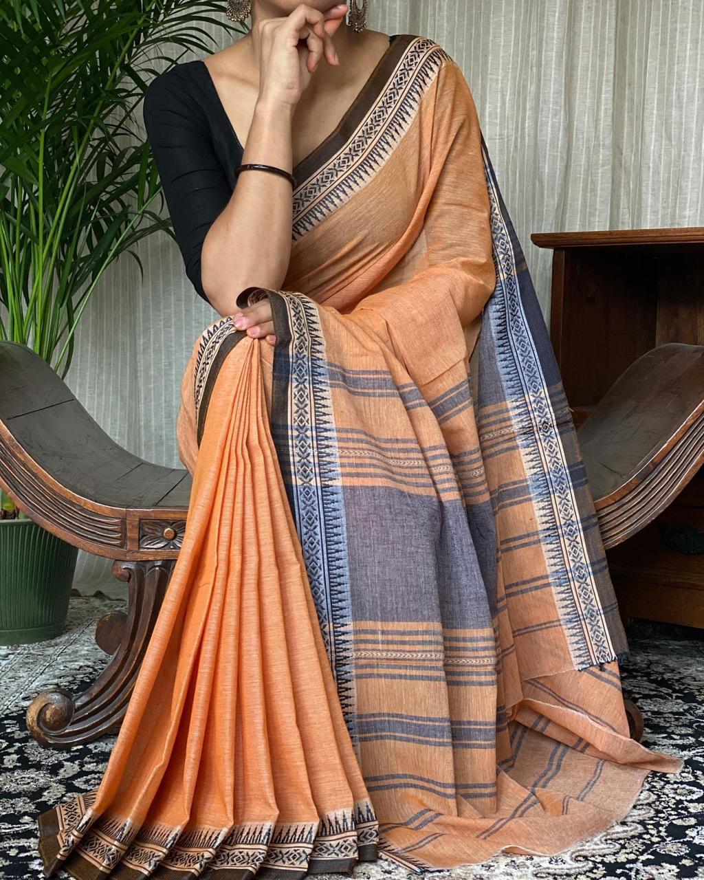 Pastel Loom - Khadi Cotton Handloom Saree