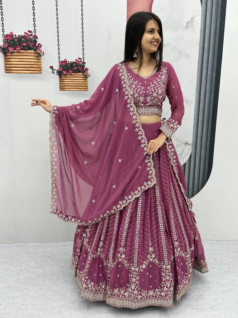 Lilac - Lehenga Choli