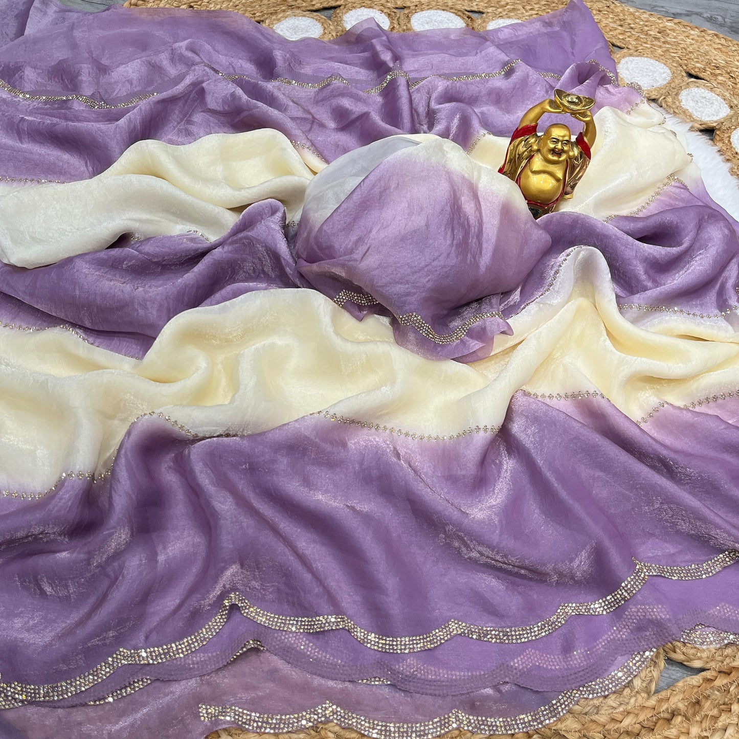 Inaya - Space silk saree(Jarkhan work)