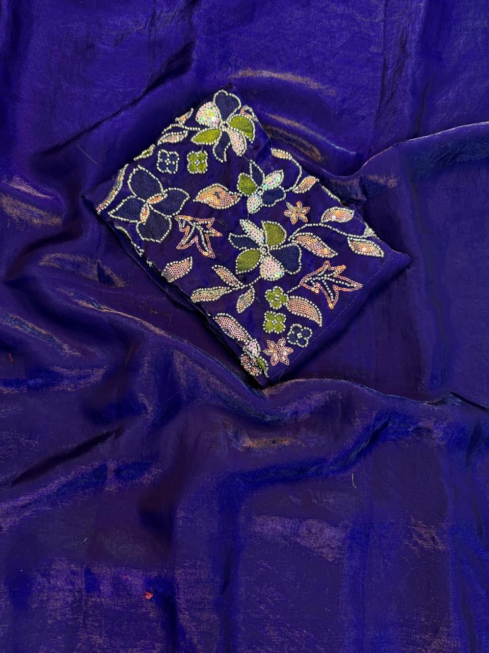 Zara - Space Silk Saree with Handworked Blouse