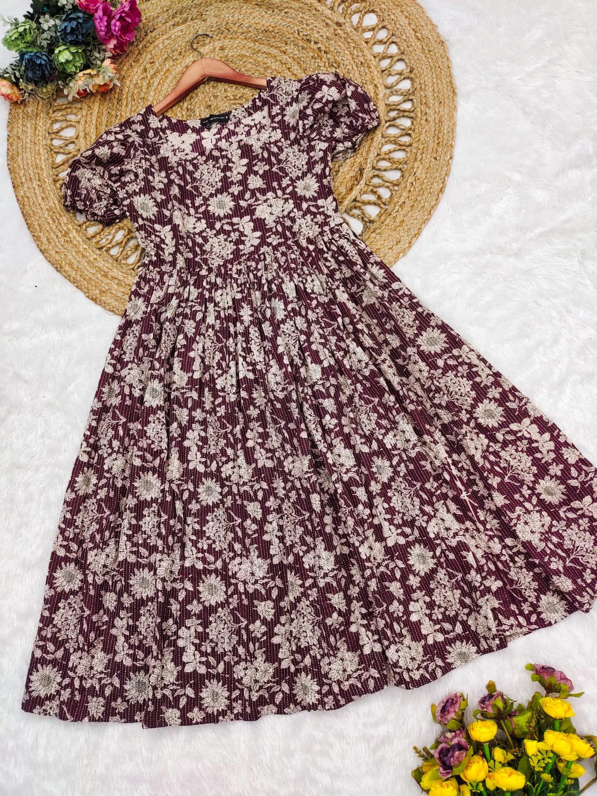 Katha Work Gown