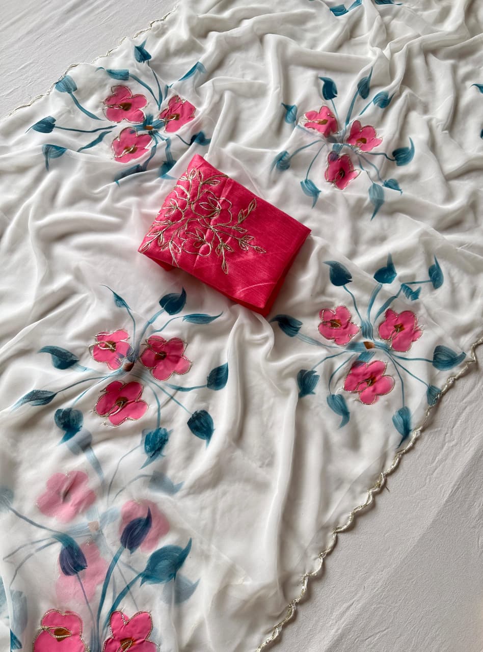 Floral Brush - Georgette