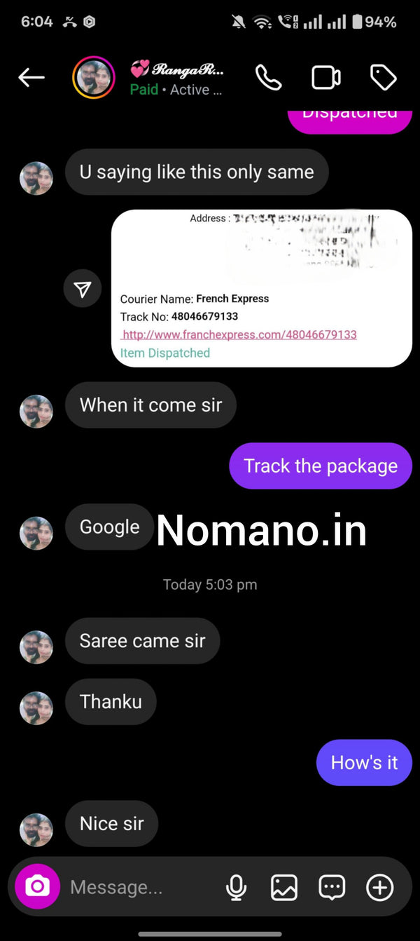 Testimonial Screenshot