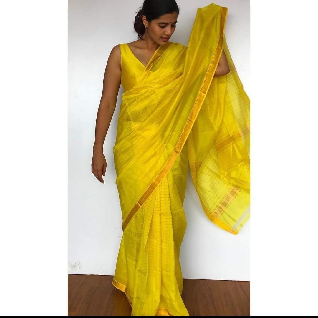 Manvi - Semi Tussar Silk Saree