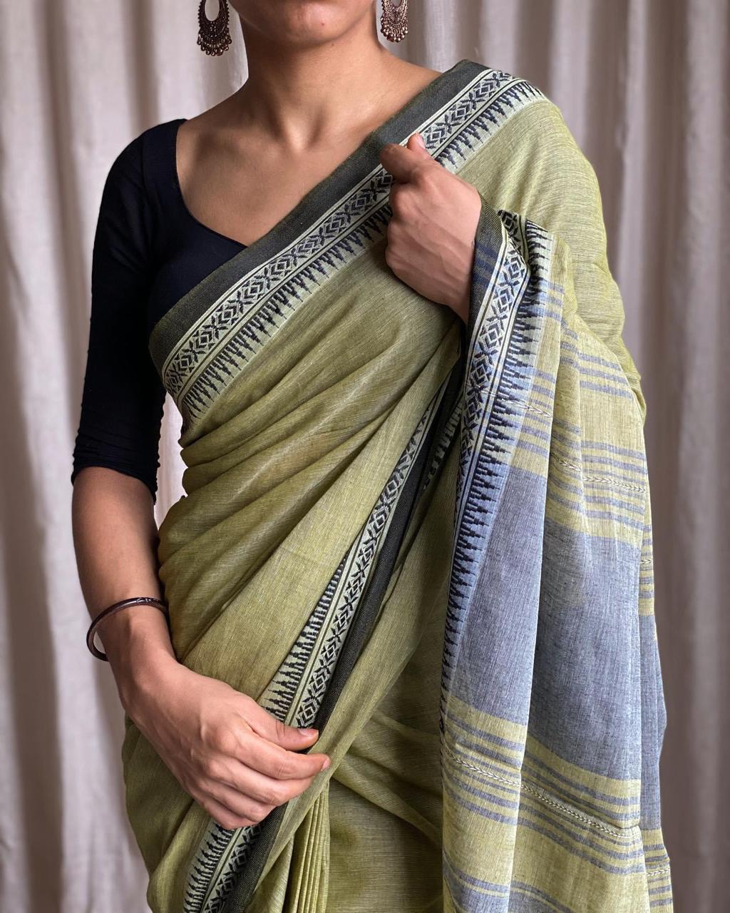 Pastel Loom - Khadi Cotton Handloom Saree