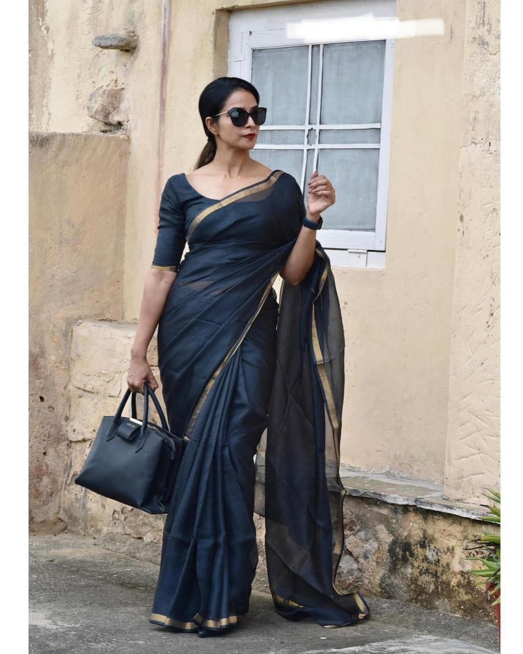 Zariya - Kota Doria Silk Saree