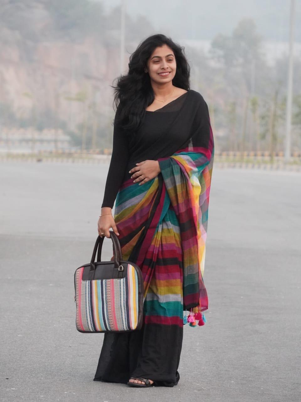 Rainbow - Mul Cotton Saree