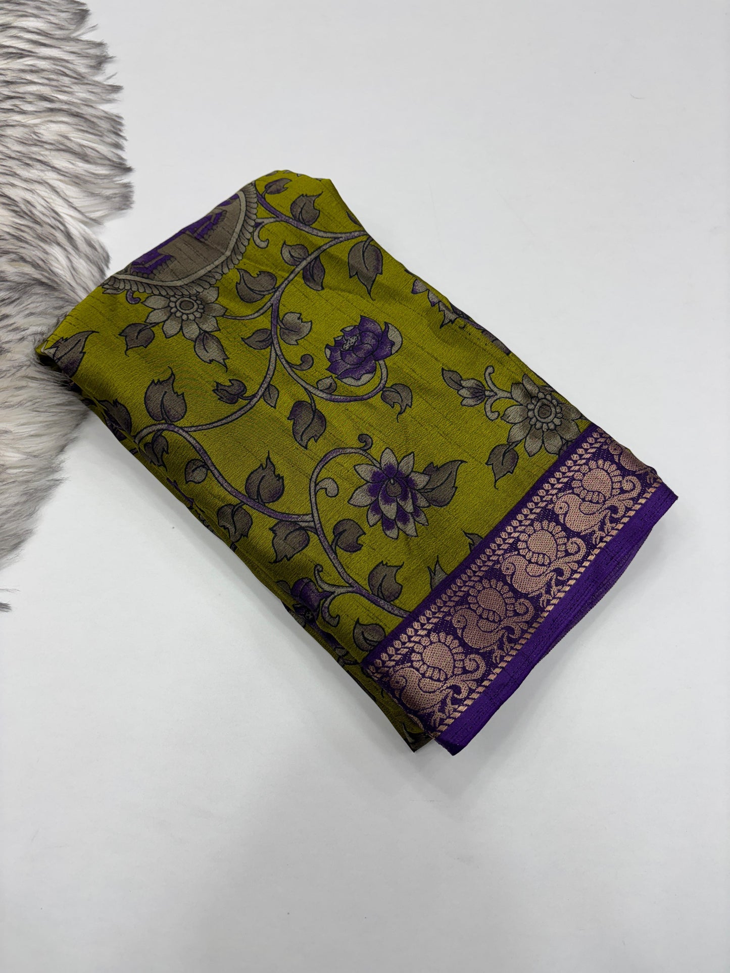 Dola - Pen kalamkari saree