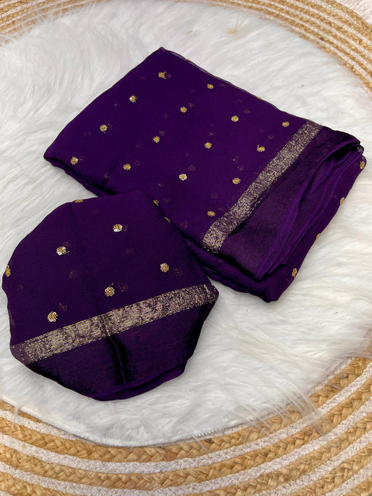 Huda - Viscose Georgette Saree saree