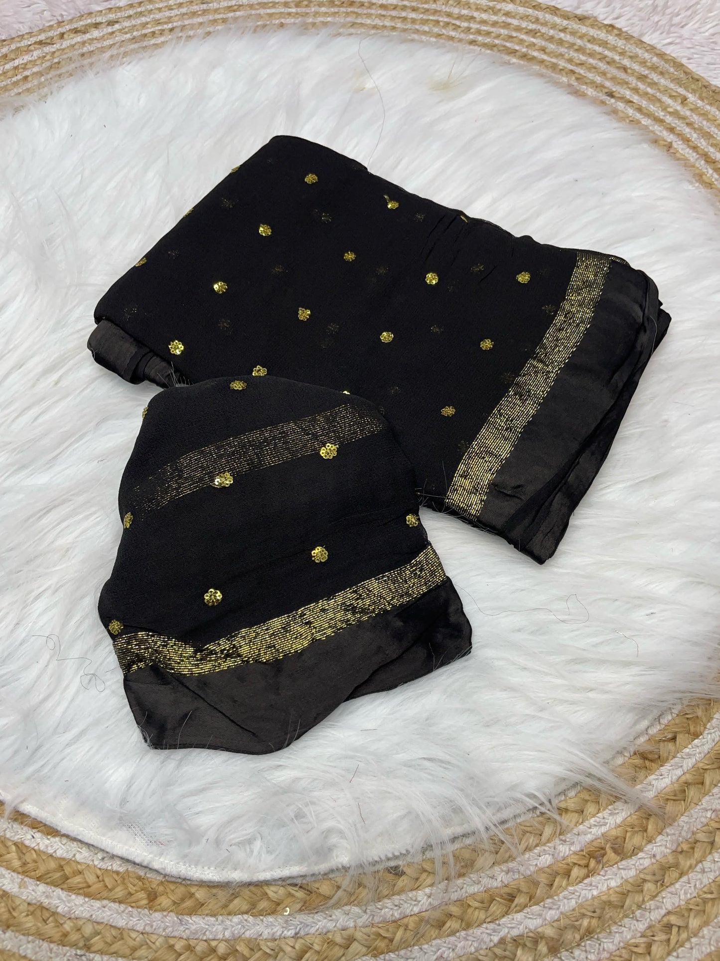 Huda - Viscose Georgette Saree saree