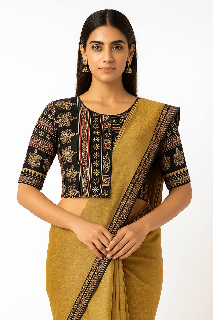 Ajrak Handblock Cotton Blouse