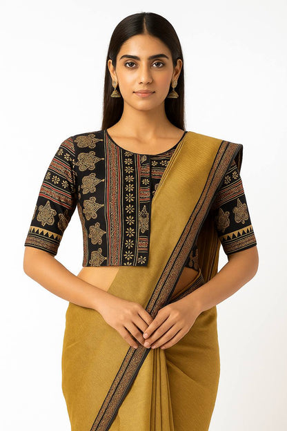 Ajrak Handblock Cotton Blouse