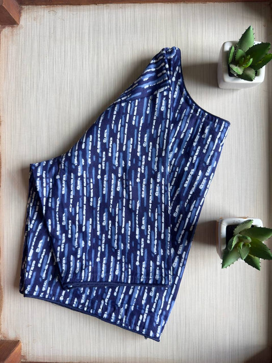 Bagru Indigo - Handblock Cotton Blouse
