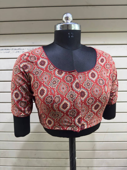 Ajrakh Handblock - Cotton Blouse