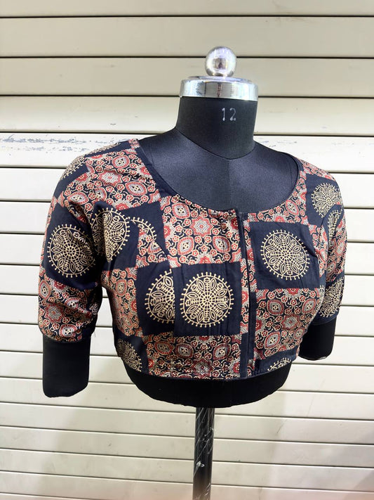 Ajrakh Handblock - Cotton Blouse