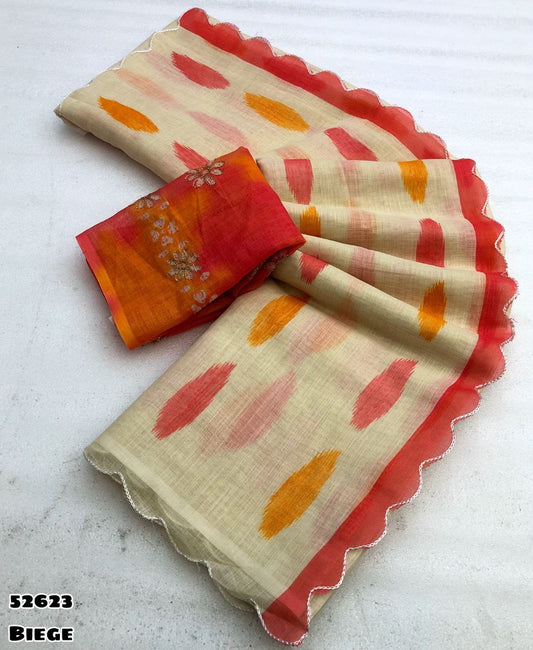 Zentra - Soft Lenin Saree