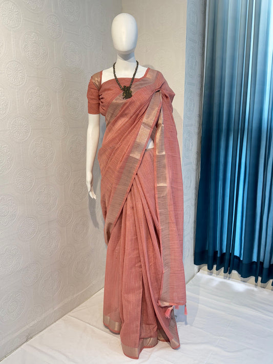 Vidya - Linen Cotton Saree