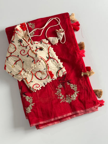 Viya - Chanderi Embroidery | Stitched Blouse