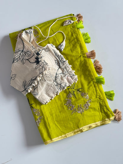 Viya - Chanderi Embroidery | Stitched Blouse